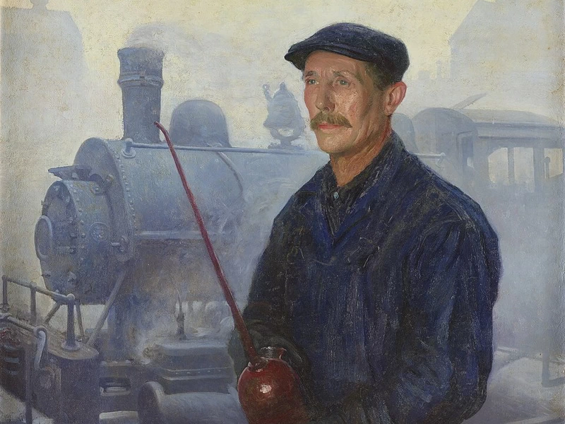 1882-Gerrit Albertus Beneker - Ritratto di Reinhart Geiger, macchinista